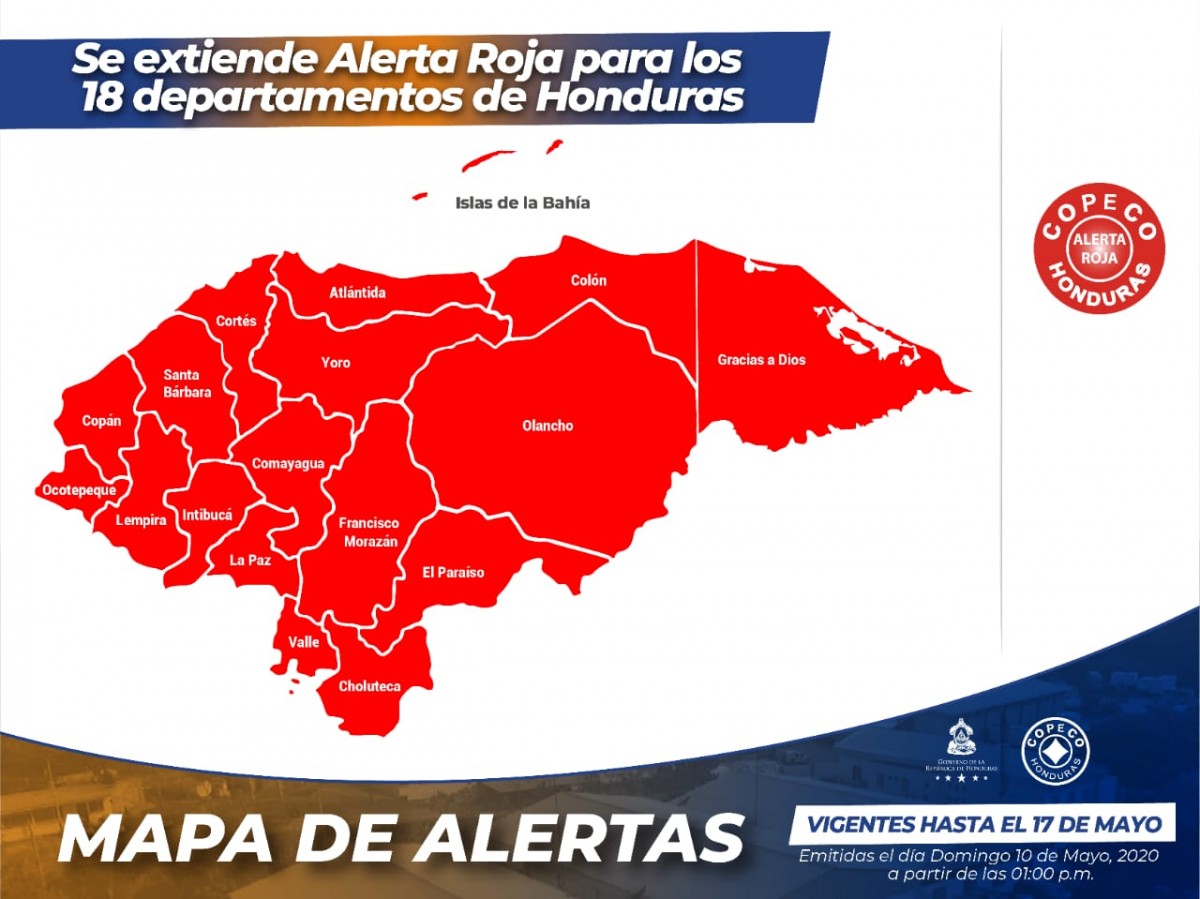 mapa alerta roja