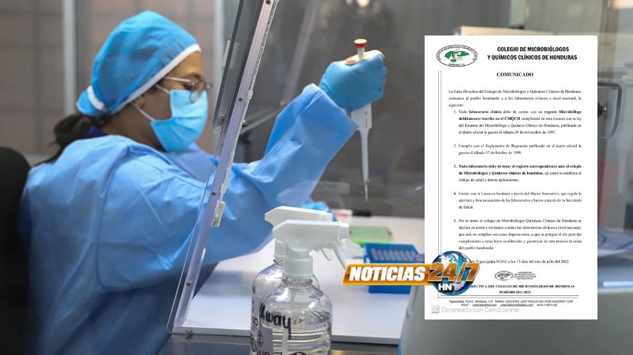 Comunicado: Colegio de Microbiólogos alerta sobre laboratorios clínicos sin licencias sanitarias