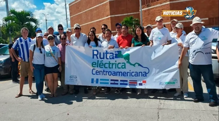 En promoción de la electromovilidad "Ruta Eléctrica" cubrió su tramo por Honduras