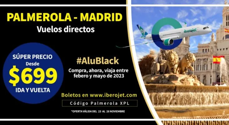 Histórico: Vuelos directos Palmerola - Madrid desde $699 ida y regreso con Iberojet