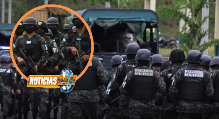 Más de 600 policías militares se desplazan a reforzar puntos fronterizos de Honduras