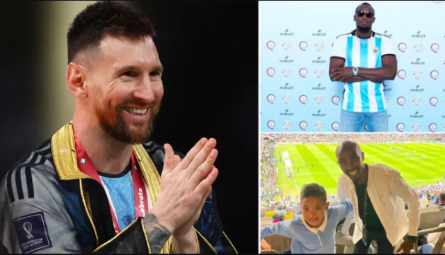 Usain Bolt y Mo FaraH las máximas estrellas del atletismo se rindieron ante Messi