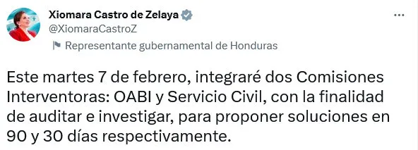 Screenshot 2023-02-05 at 20-40-45 Xiomara Castro de Zelaya en Twitter