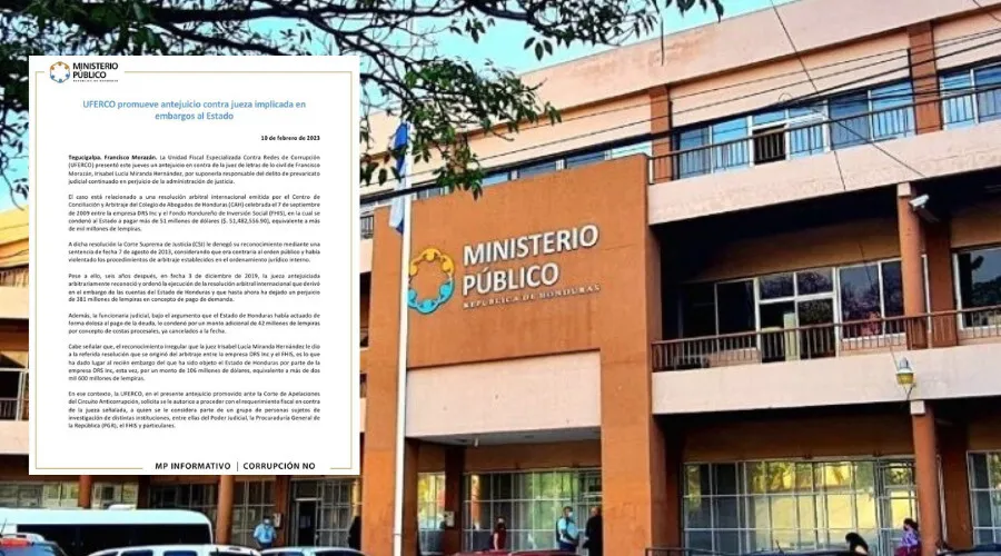 UFERCO presenta antejuicio contra jueza implicada en embargos al Estado