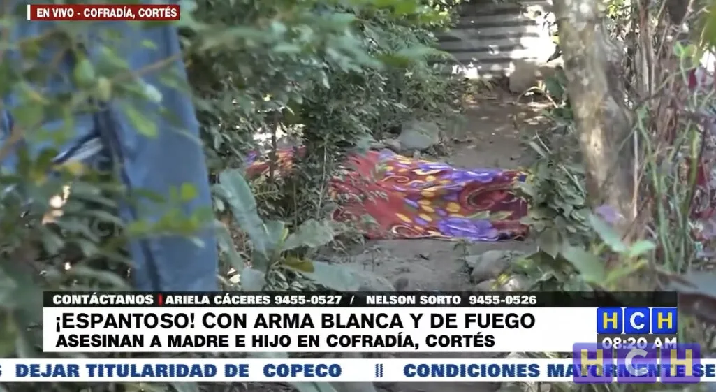 Una humilde madre y su hijo son asesinados por sicarios en Cofradia, Cortés