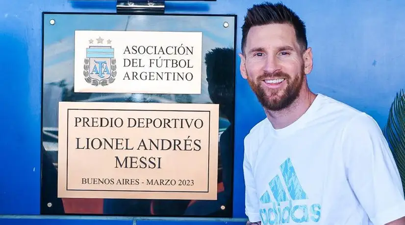 Argentina nombra su histórico lugar de concentración "Lionel Messi"