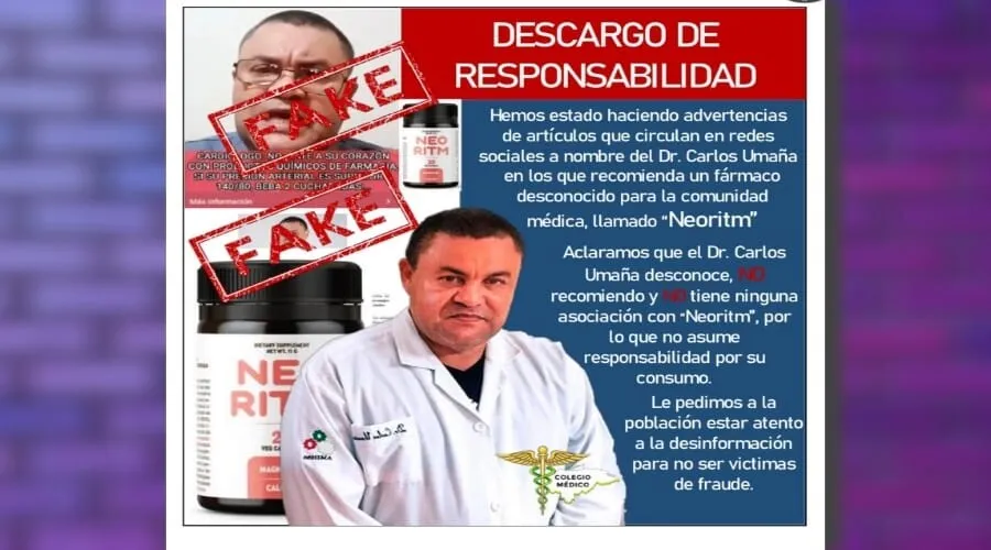 ¡EL PRECIO DE LA FAMA! Dr Umaña aclara que no tiene que ver en falsa campaña publicitaria