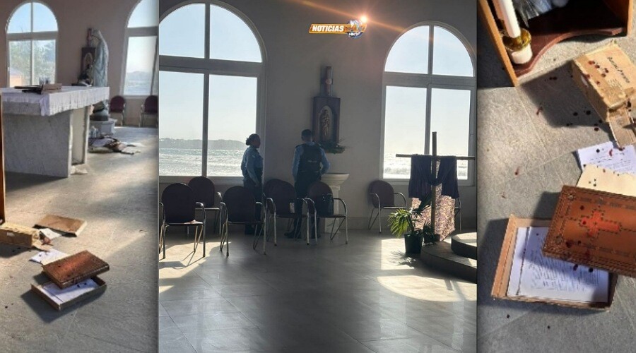 Ladrones visitan la iglesia católica en Roatán y no precisamente para escuchar misa