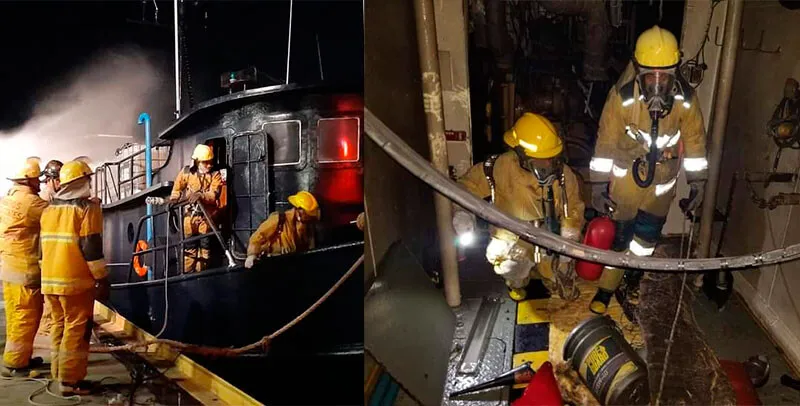 Tres militares quemados en explosión de buque serán trasladados a México