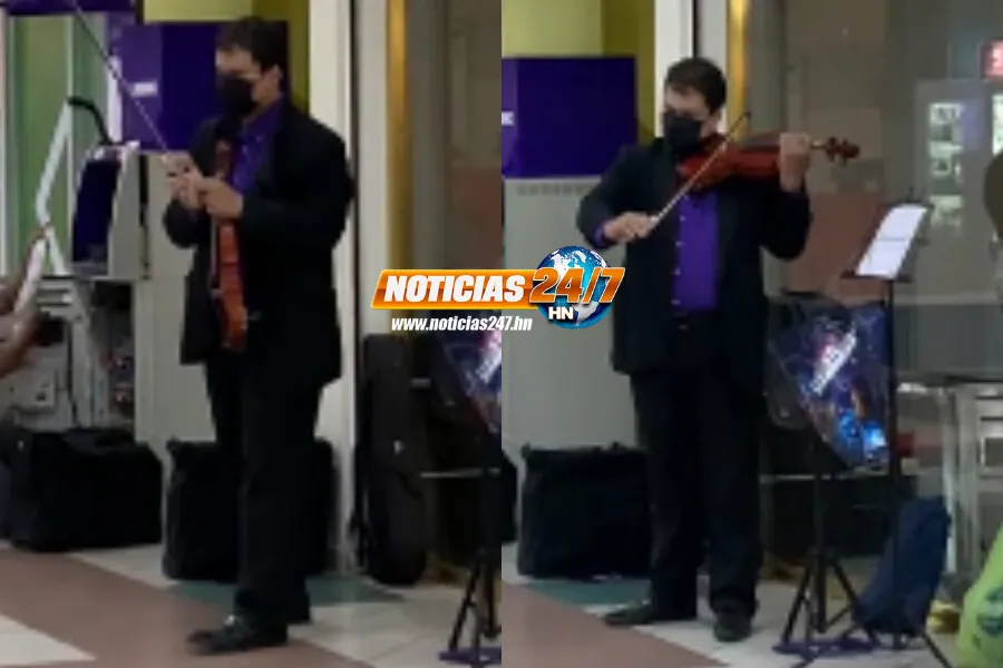VIDEO: Talentoso violinista cautiva a los capitalinos con reconocidas piezas musicales