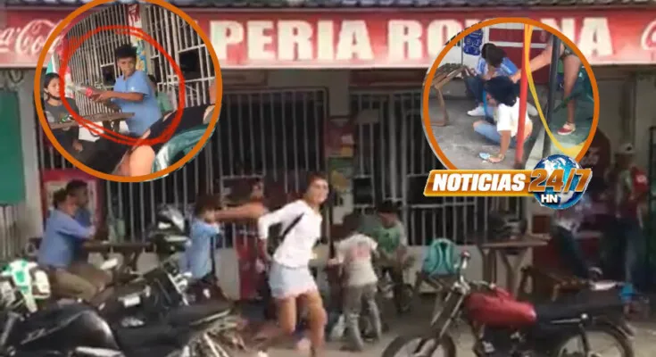VIDEO VIRAL: ¡Jalonazos de pelo! Graban pelea masiva en una pulpería