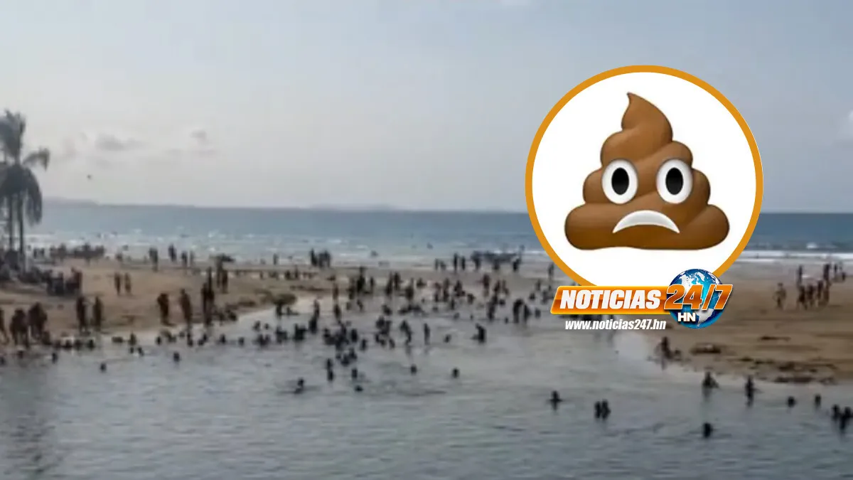 VIDEO VIRAL: En “agua sucia” aseguran que bañaron turistas en Tela