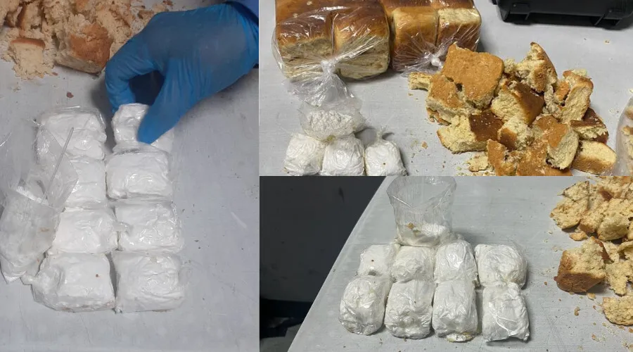 Descubren presunta cocaína dentro de bolsas con pan que iban como encomienda hacia EE.UU.