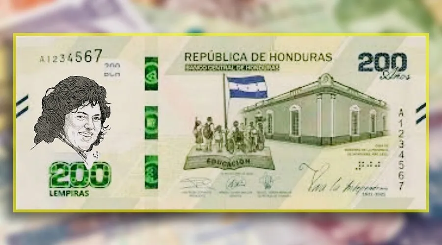 Imagen de Berta Cáceres será incorporada en los billetes de 200 lempiras