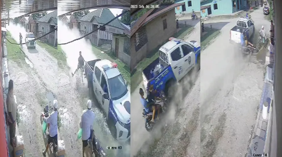 VIDEO: ¿Persecución o Abuso Policial?, patrulla arrolla a pareja en motociclista