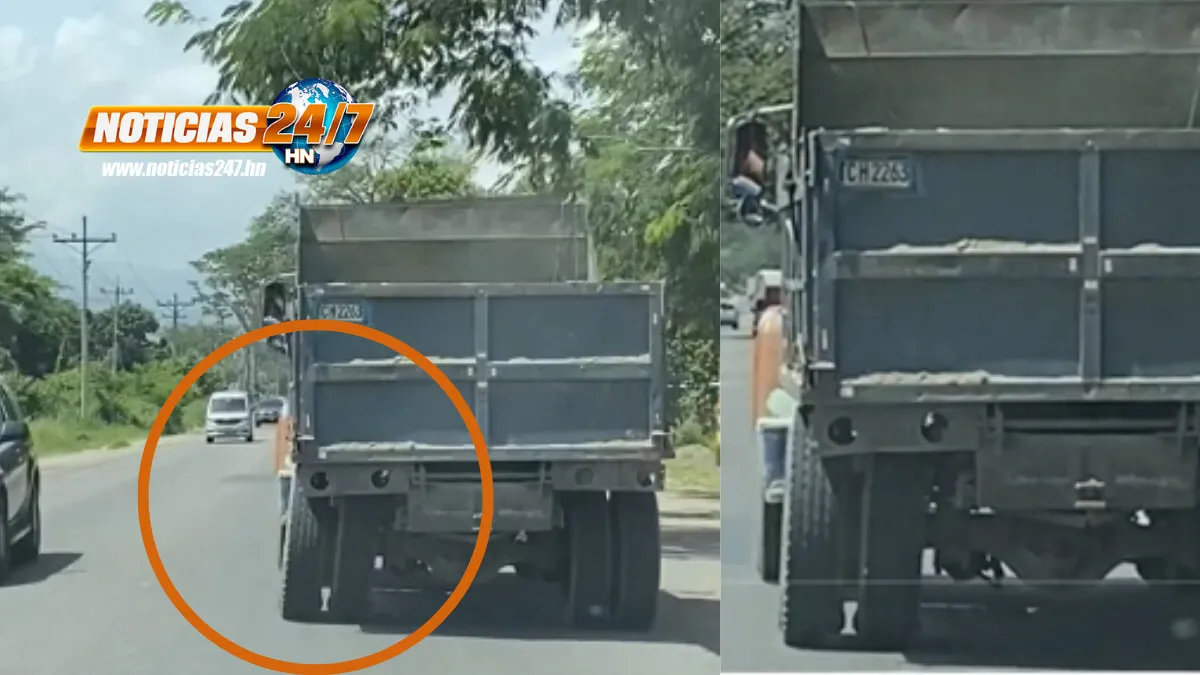 VIDEO VIRAL: “Le bailan” las llantas a camión en SPS