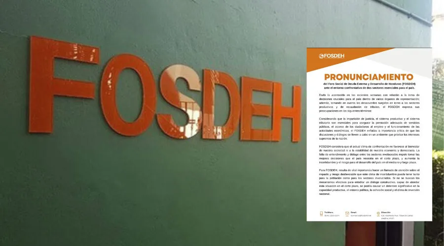 Fosdeh llama al Gobierno y al sector productivo del país a ponerle fin a la confrontación
