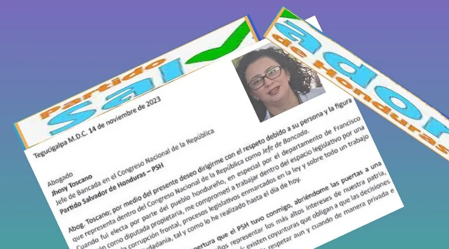 EL PRECIO DE LA LIBERTAD: Ligia Ramos renuncia al PSH y se declara diputada independiente