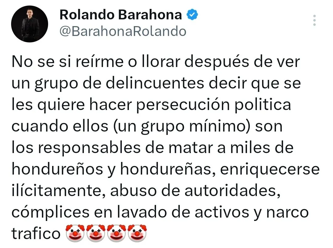 Tuit Rolando Barahona