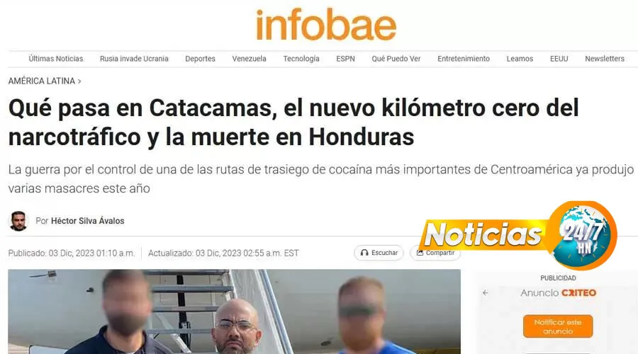 INFOBAE: Catacamas, el nuevo kilómetro cero del narcotráfico y la muerte en Honduras