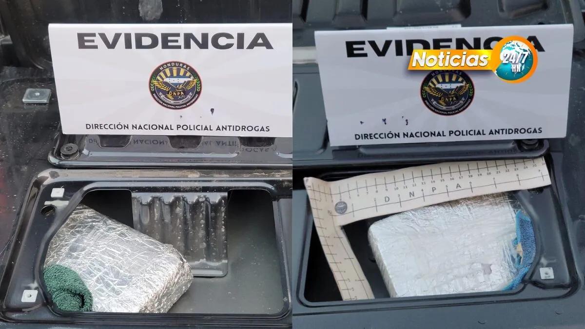 Camuflados en compuerta de vehículo descubren dos kilos de supuesta "cocaína" 