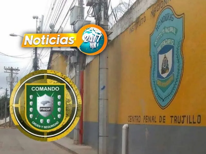Fachada Centro Penal Trujillo Y Logo Pmop
