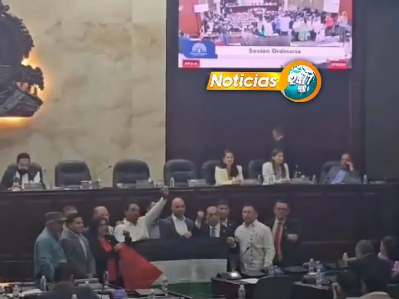 (VIDEO) En CN suenan gritos por la libertad de Palestina con apoyo de la bancada Libre y un nacionalista