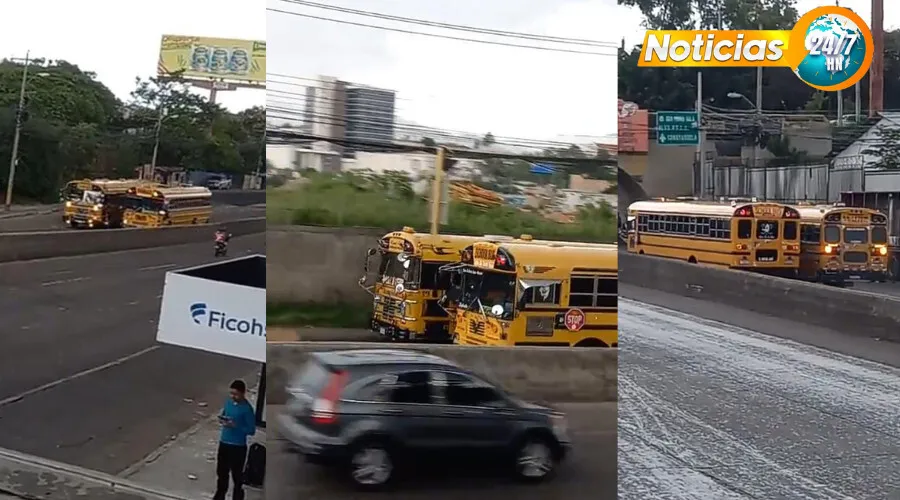 Video Viral: ¡Por locos! Conductores de buses hacen piques,  y se llevan una sorpresa