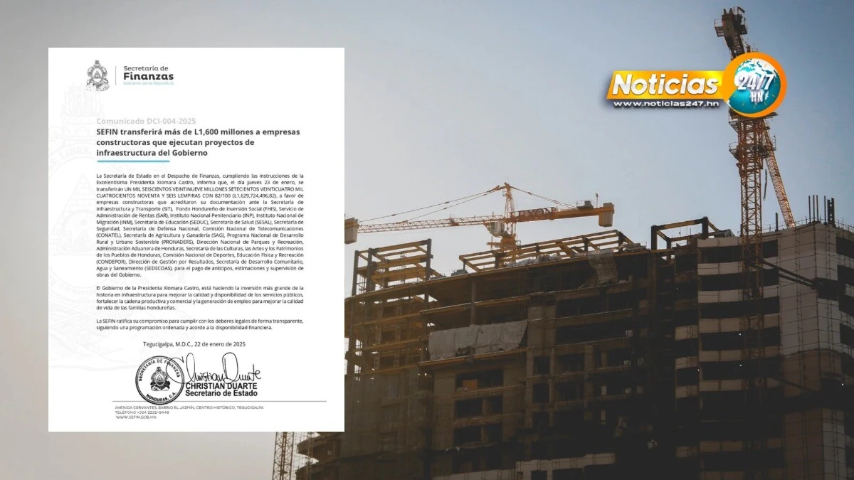 Gobierno Anuncia Transferencia De L1629 Millones A Empresas Constructoras