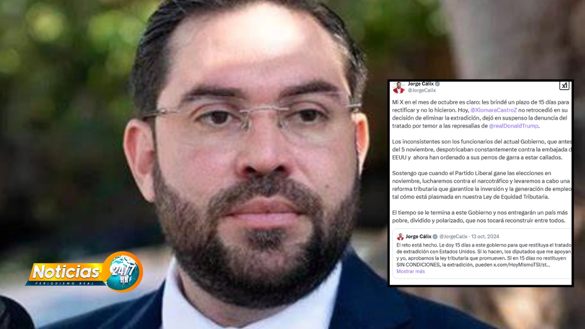 Calix Acusa Al Gobierno De Xiomara Castro De Poseer Un Doble Discurso En El Manejo De La Extradicion Y Relacion Con Eeuu