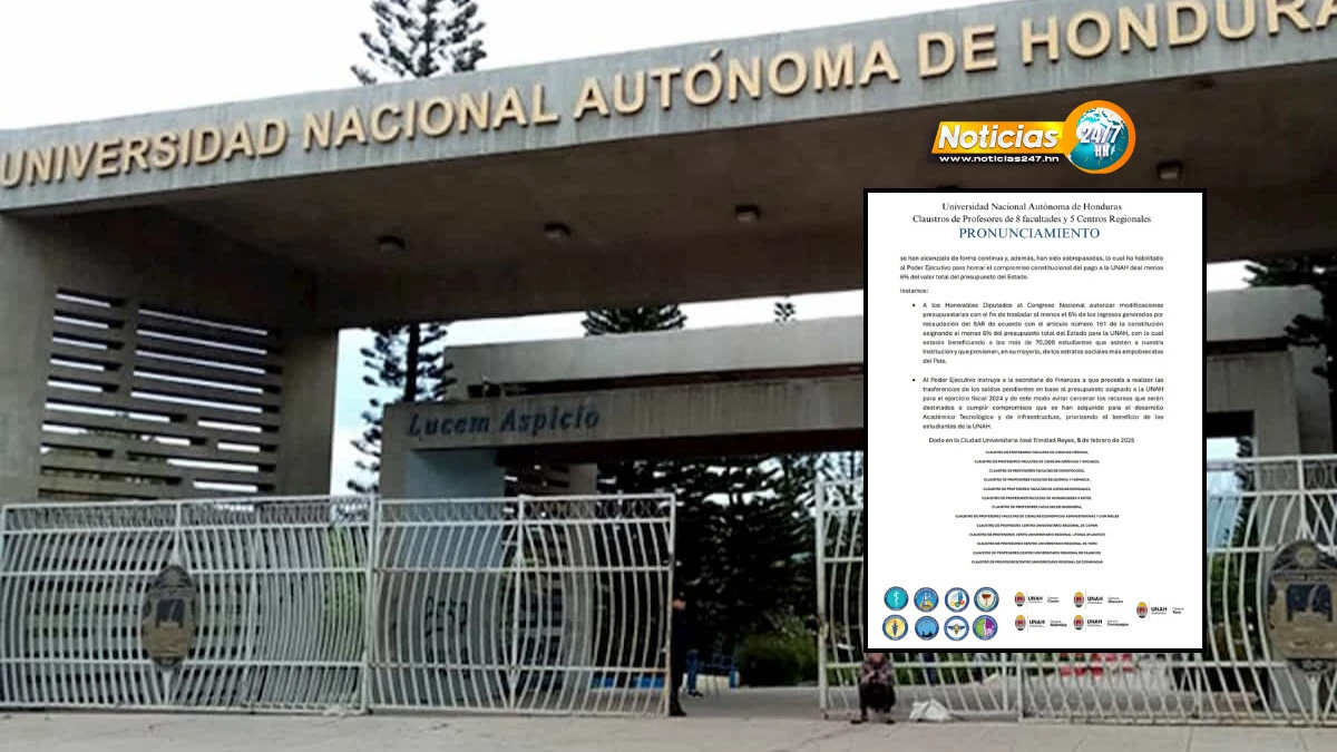 Claustros De Profesores De La Unah Exigen Cumplimiento De Asignacion Presupuestaria Del 6