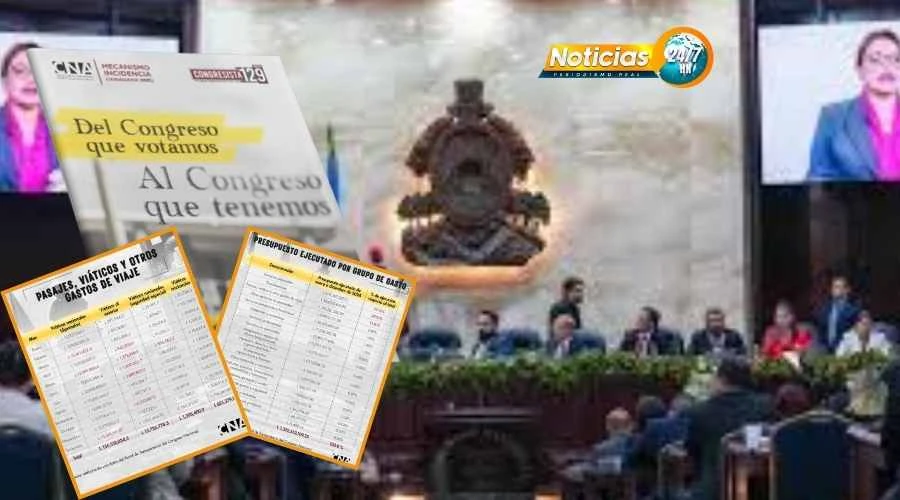 Crisis y despilfarro: El Congreso Nacional gastó más de L 173 millones en viáticos y viajes en 2024