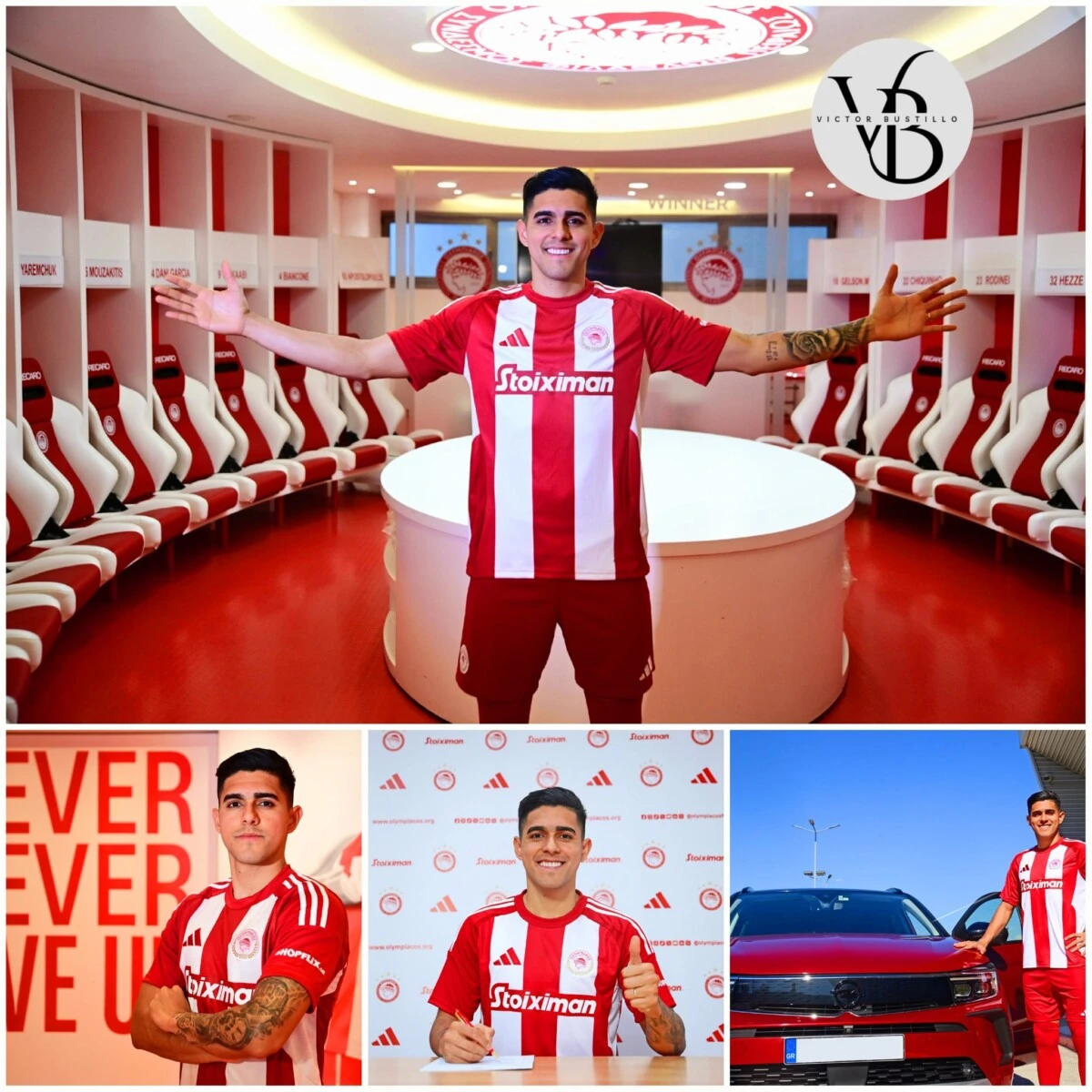 Olympiakos De Grecia Presenta Al Hondureno Luis Palma Como Su Refuerzo Y Legghd Da Un Carro De Lujo