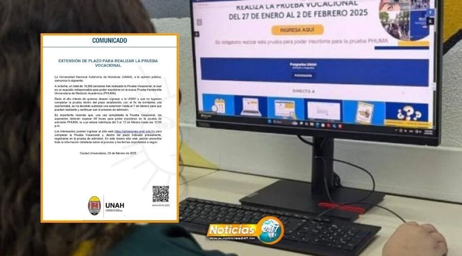 Oportunidad de oro: La UNAH extiende el plazo para los aspirantes a la Prueba Vocacional
