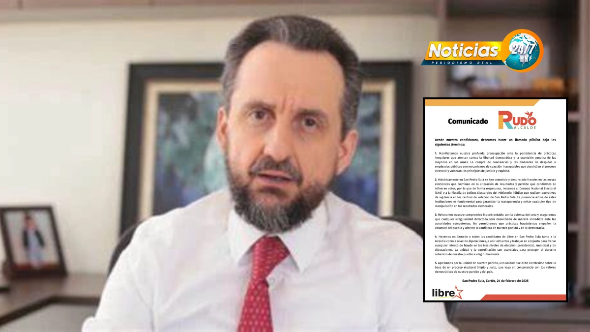 Rodolfo Pastor de María exige transparencia y el fin de prácticas irregulares en las primarias de Libre