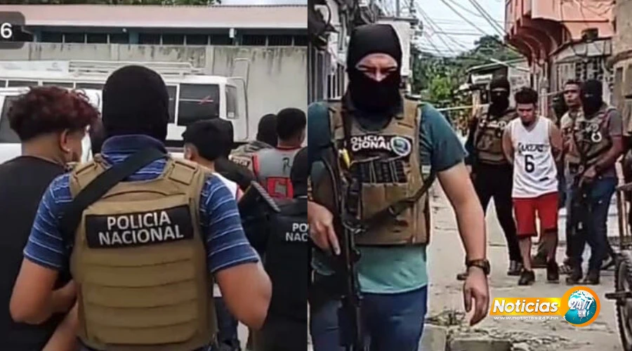 VIDEO: Cuatro presuntos pandilleros detenidos por la DIPAMPCO tras enfrentamiento en La Lima