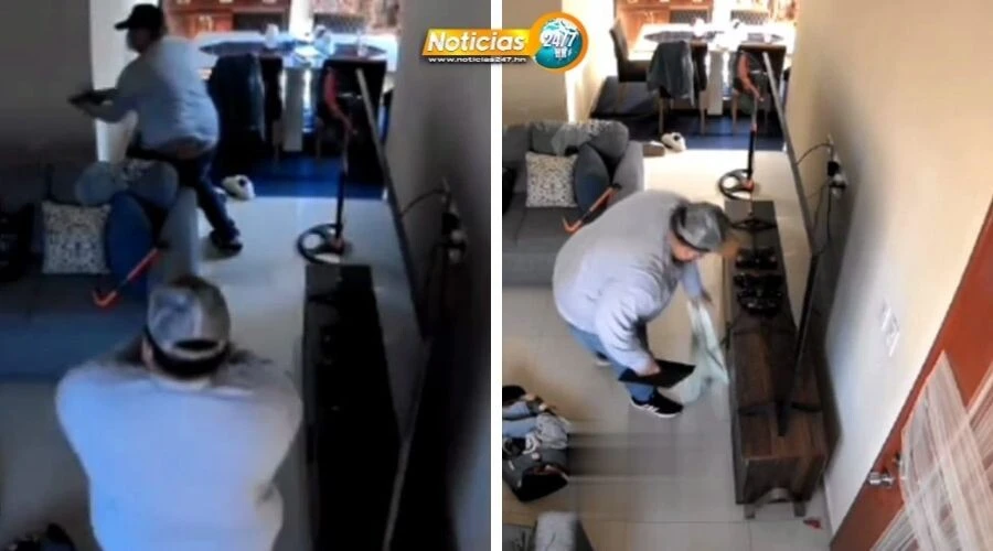 VIDEO | El peso es lo de menos, la maña es lo que cuenta: Dos ladrones "gorditos" desvalijan casa en colonia Sitratel