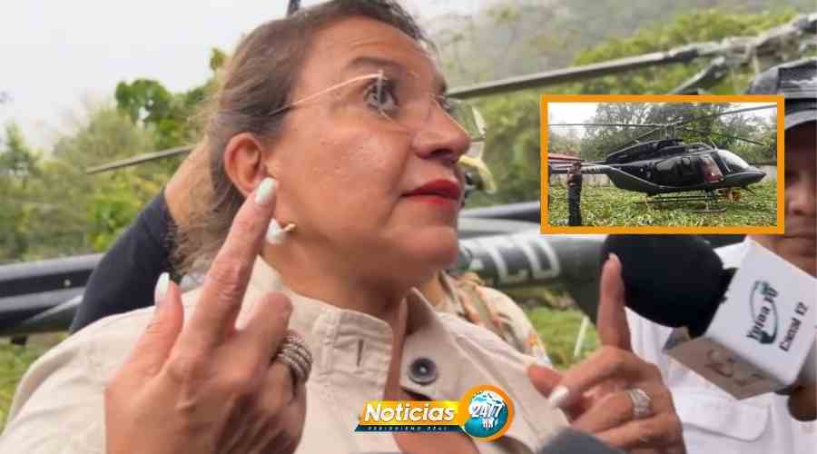 VIDEO: Susto presidencial: en medio de maizal aterriza de emergencia helicóptero donde viajaba Xiomara Castro