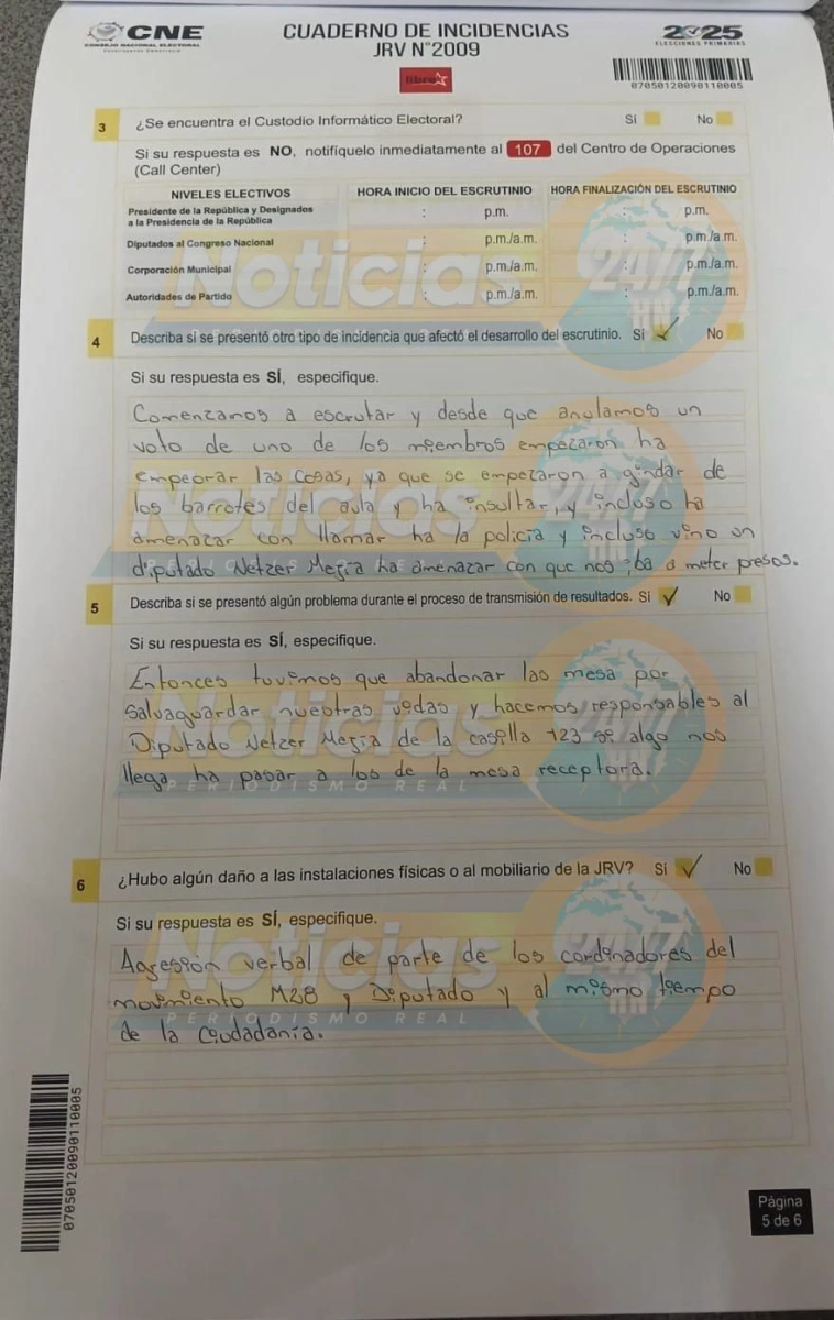 Jrv denuncia