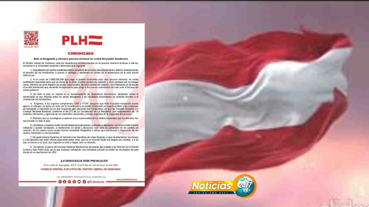 Cne Y Fuerzas Armadas Bajo Ataque Plh Exige Responsabilidad Por Los Desastres Electorales