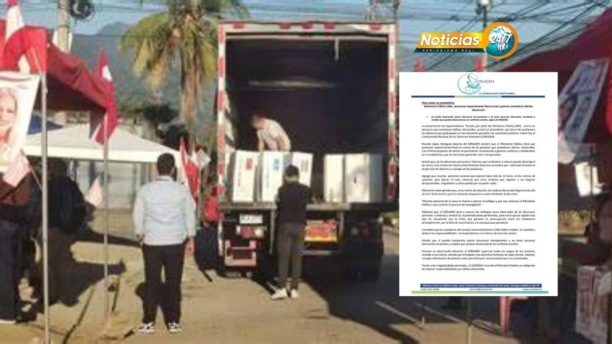 Conadeh Insta Al Mp A Investigar Delitos Electorales Tras Irregularidades En Primarias