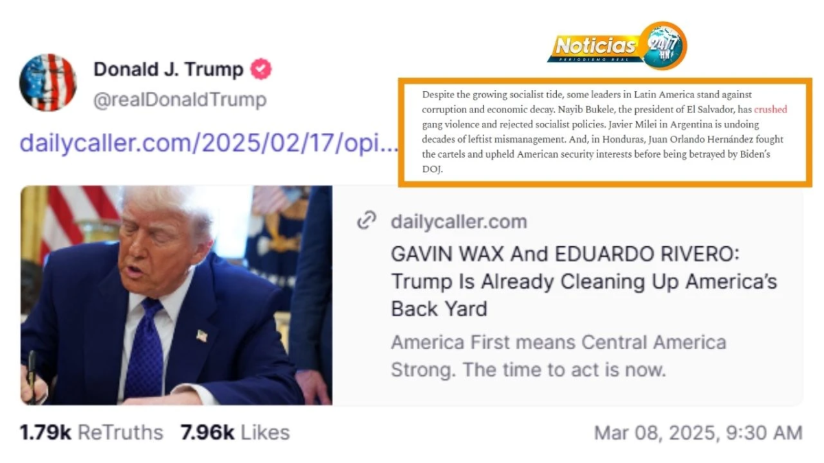 Donald Trump Arremete Contra Xiomara Castro Y Defiende A Juan Orlando Hernandez En Polemico Articulo 2