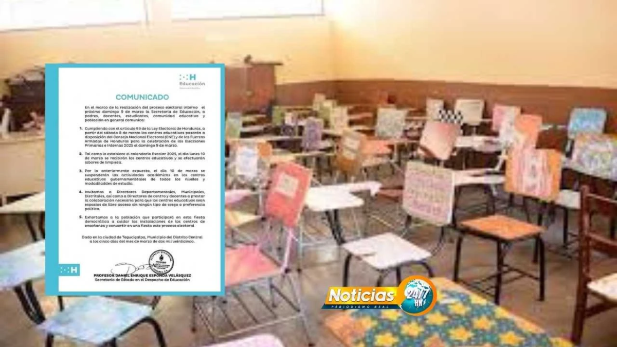 El Lunes 10 De Marzo No Habra Clases En Honduras Por Limpieza De Centros Educativos Tras Elecciones 2