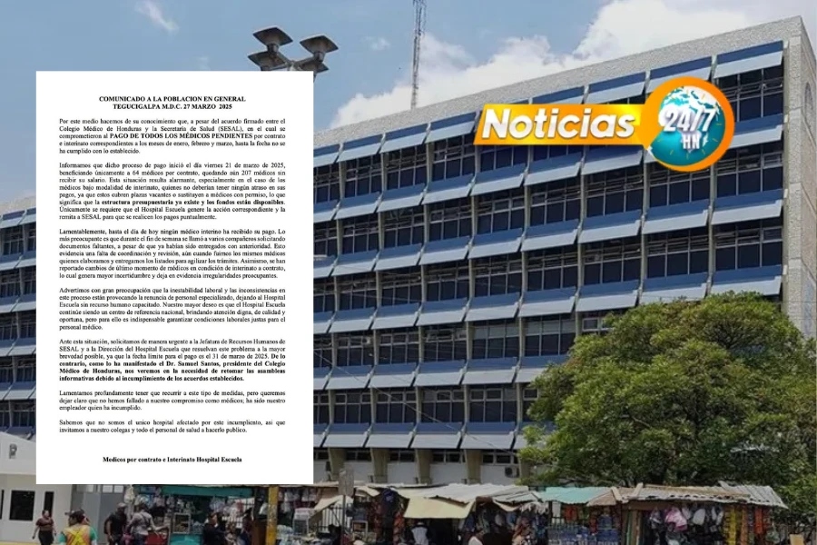 Lamentable Medicos Renuncian En Hospital Escuela Por Falta De Pago De Salarios