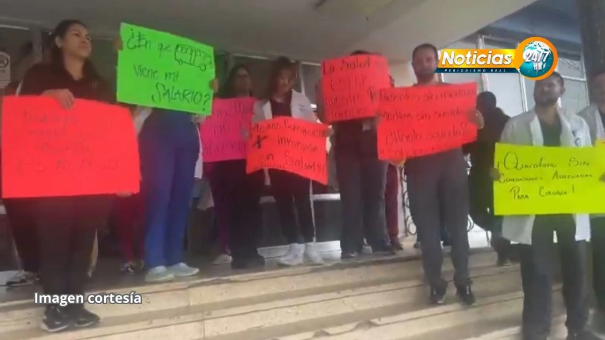 Medicos Del Hospital Escuela Continuan En Paro Por Segundo Dia Exigiendo Pago De Salarios