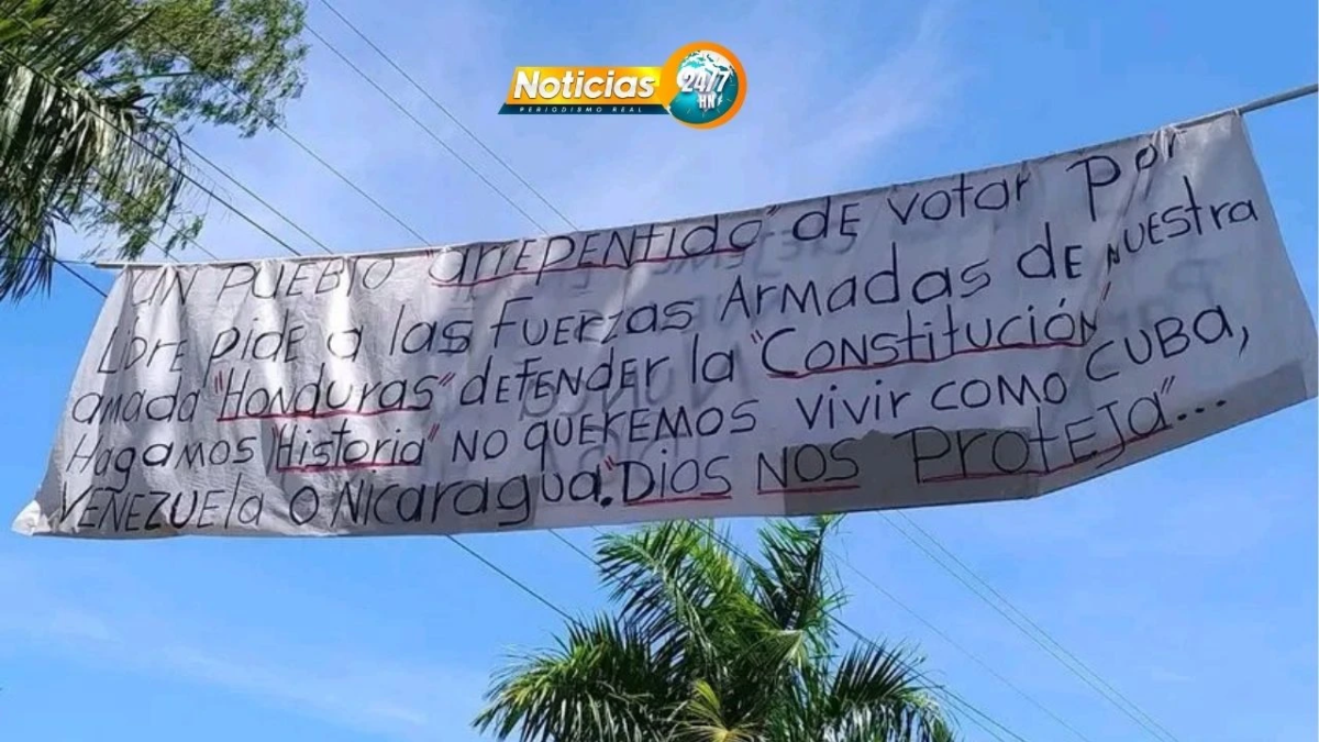 Pancarta En La Ceiba Clama Por La Defensa De La Constitucion Advertencia O Grito De Desesperacion 2
